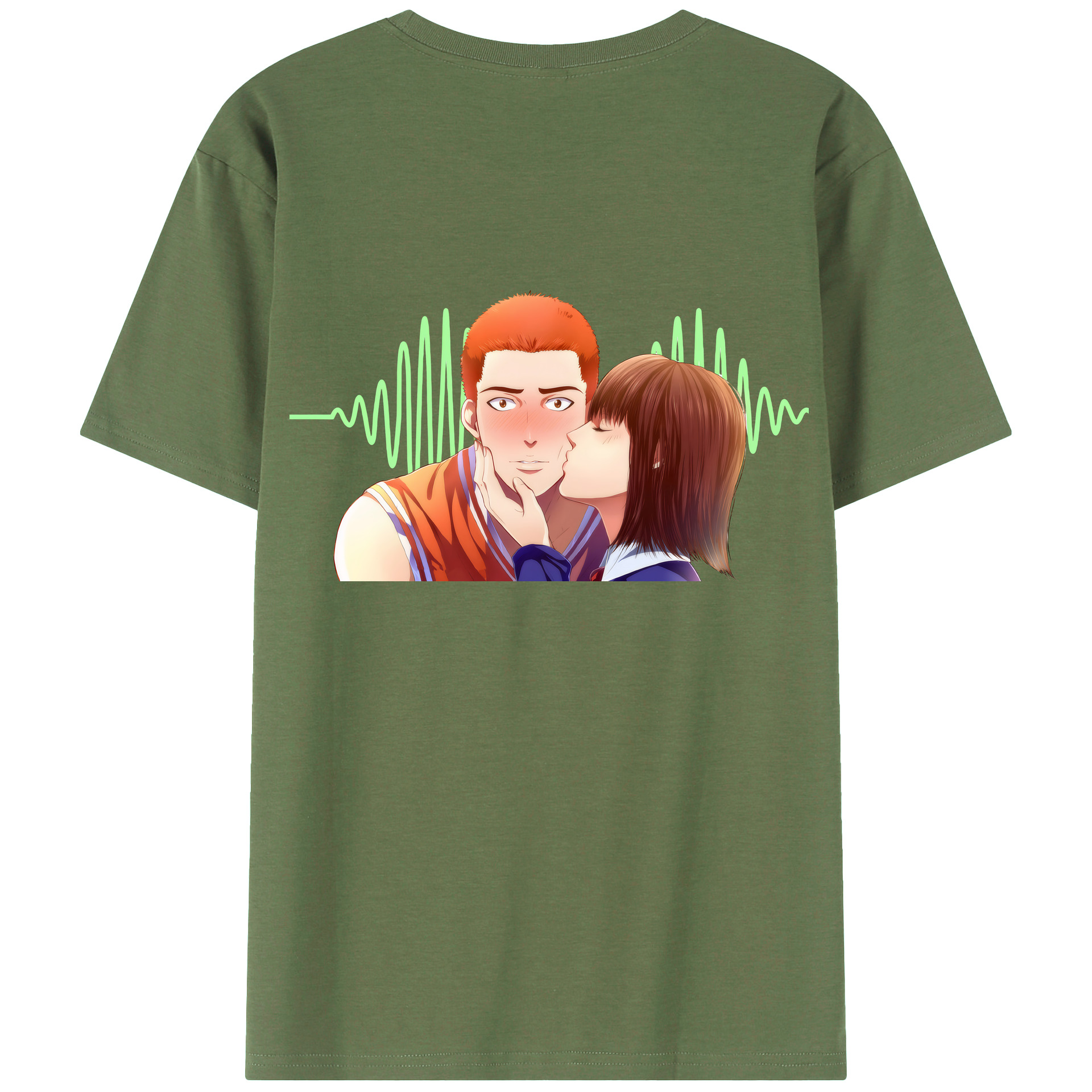 （画像用） SLAM DUNK／スラムダンク 綿100％ メンズ半袖Tシャツ（バックプリント） 通気性